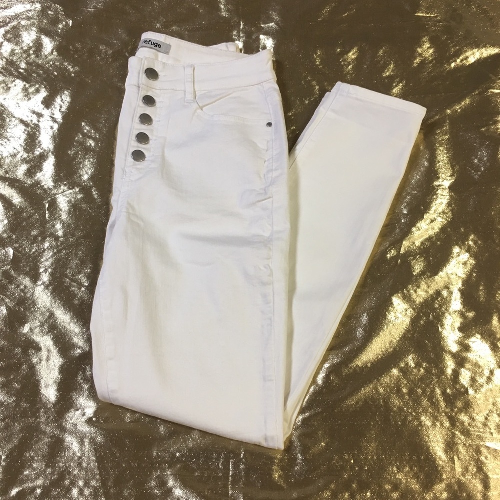 Sexy White High Waisted Skinny Jeans